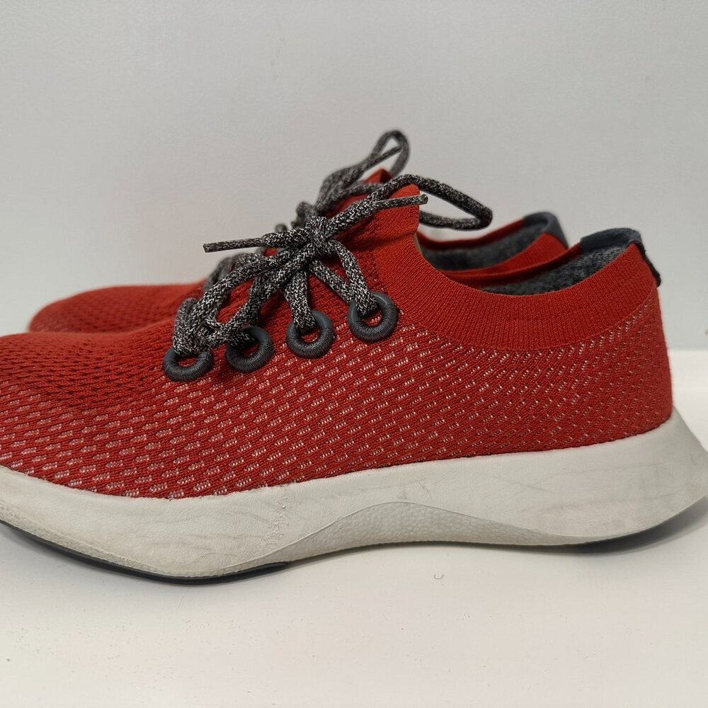 Allbirds Mens 10 Tree Dasher Sneakers Shoes Burst Orange Knit Comfort Casual